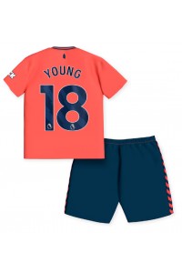 Fotbalové Dres Everton Ashley Young #18 Dětské Venkovní Oblečení 2023-24 Krátký Rukáv (+ trenýrky)